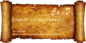 Csatári Delinke névjegykártya